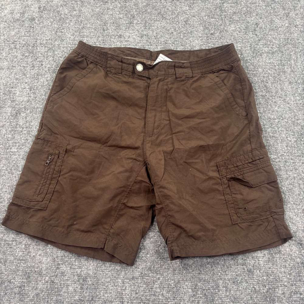 Columbia Titanium Cargo Shorts Small Brown Nylon‎ Packable Hiking Men's